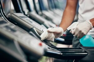 cleaning treadmill and sanitizing equipment in gy 2023 11 27 05 34 09 utc